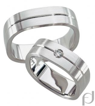 Trauringe Platin von Furrer Jacot 71-80970 + 71-24970